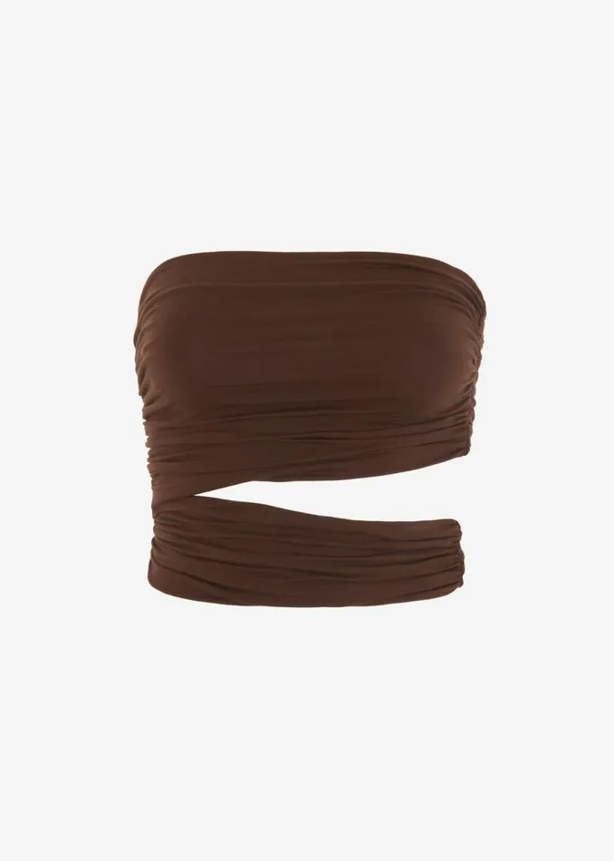 Women The Frankie Shop Tops Elena Tube Top Brown