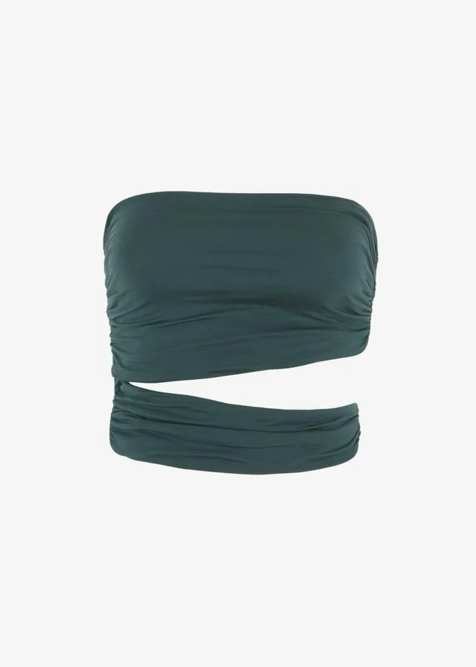 Women The Frankie Shop Tops Elena Tube Top Deep Teal