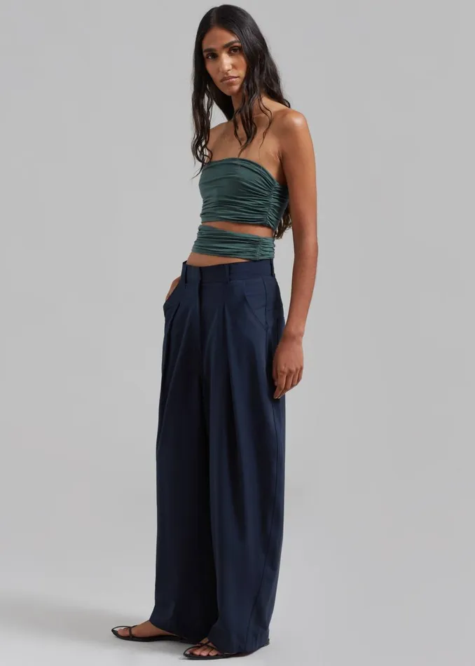 Women The Frankie Shop Tops Elena Tube Top Deep Teal