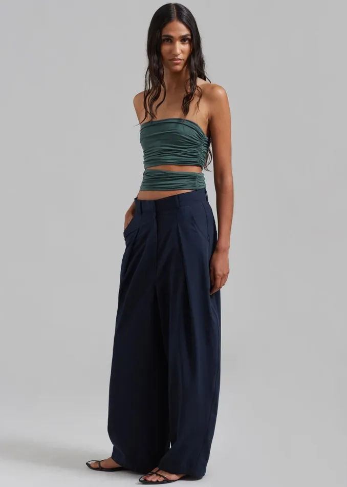 Women The Frankie Shop Tops Elena Tube Top Deep Teal