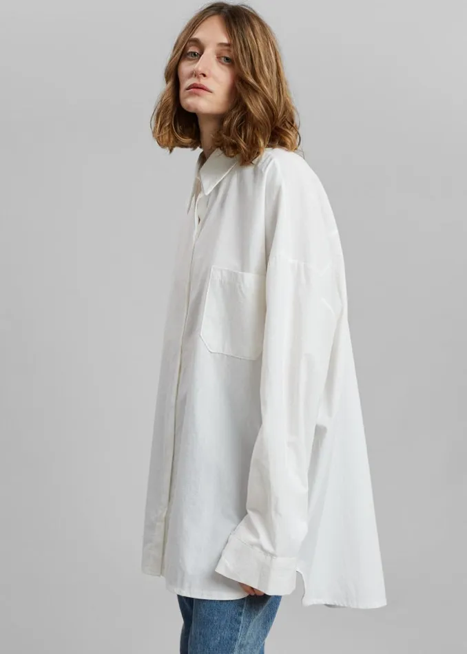Women The Frankie Shop Tops Elide Shirt Optic White