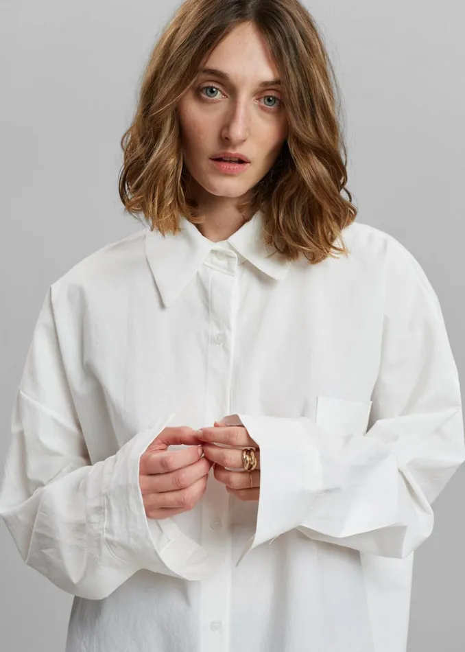 Women The Frankie Shop Tops Elide Shirt Optic White