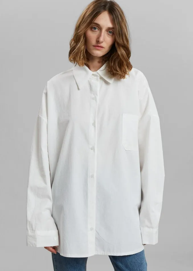 Women The Frankie Shop Tops Elide Shirt Optic White