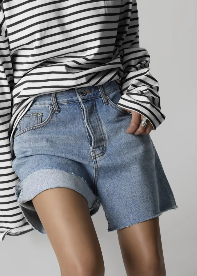 Women The Frankie Shop Tops Elin Boatneck Top Black Stripe