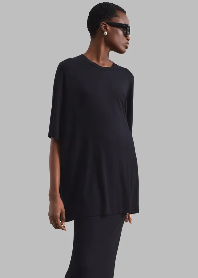 Women The Frankie Shop Tops Ella Boxy Tee Black