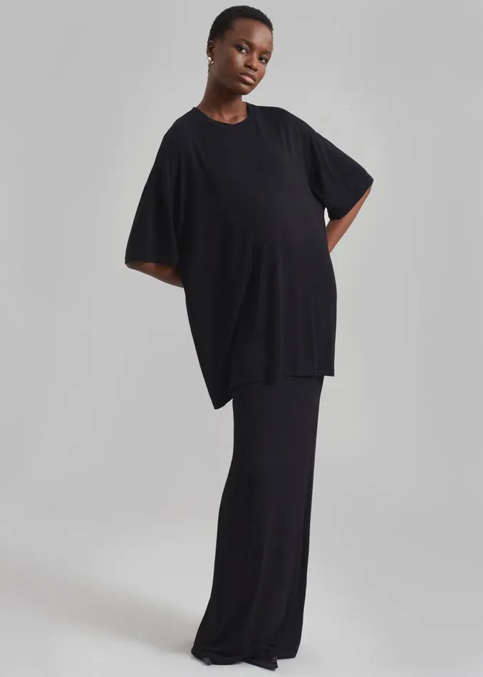 Women The Frankie Shop Tops Ella Boxy Tee Black