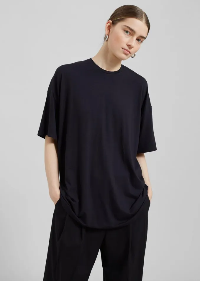 Women The Frankie Shop Tops Ella Boxy Tee Black