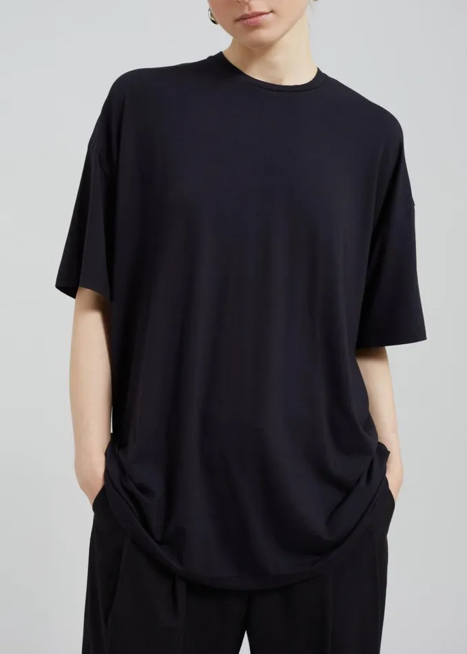 Women The Frankie Shop Tops Ella Boxy Tee Black