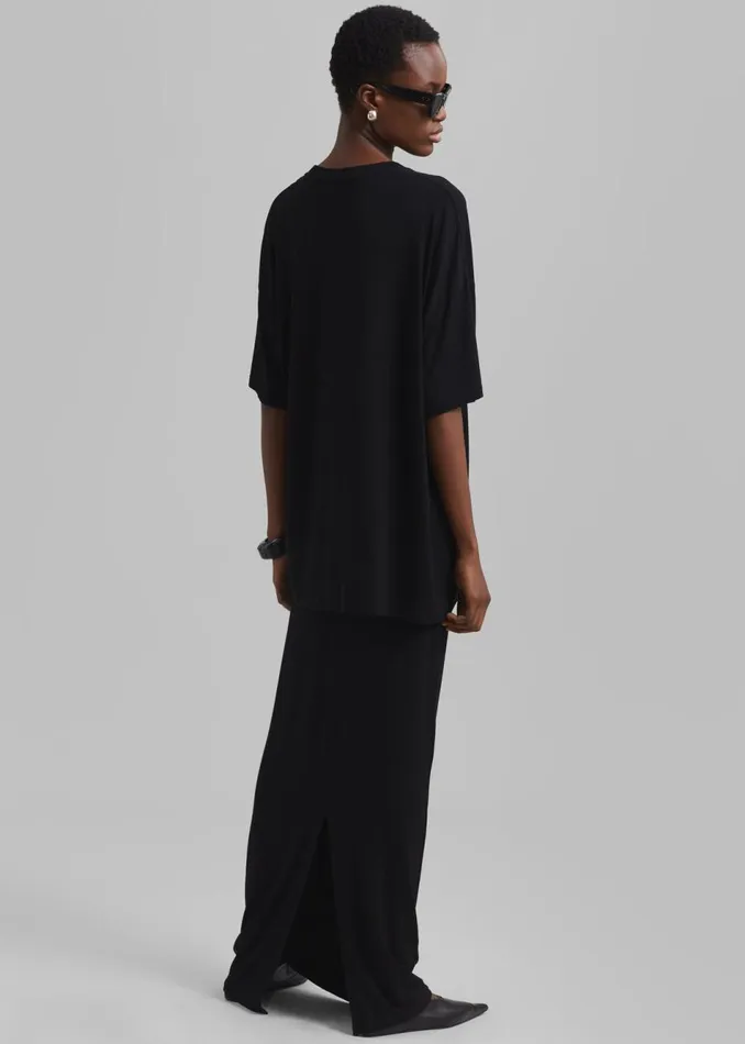 Women The Frankie Shop Tops Ella Boxy Tee Black