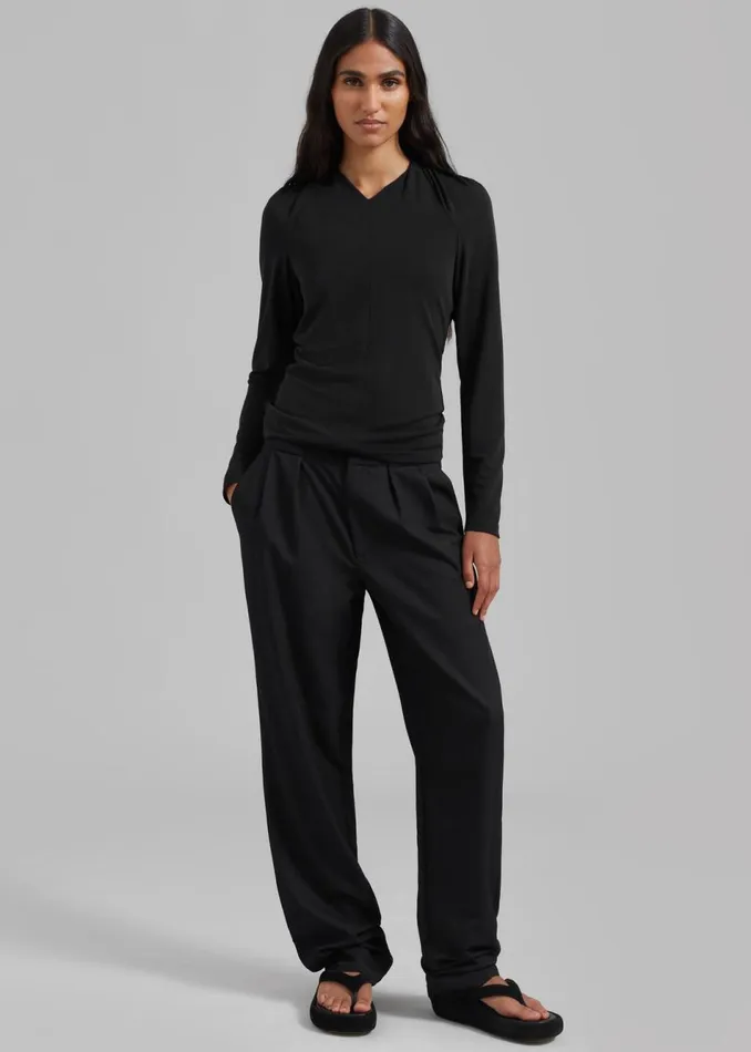 Women The Frankie Shop Tops Esse Studios Odessa V Top Black