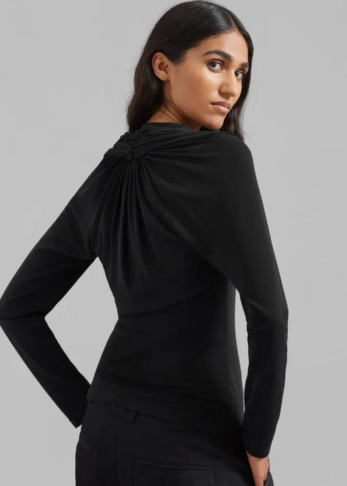 Women The Frankie Shop Tops Esse Studios Odessa V Top Black