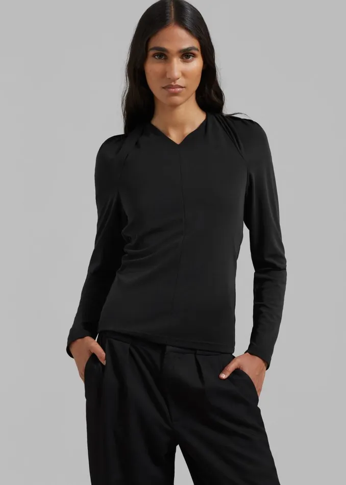 Women The Frankie Shop Tops Esse Studios Odessa V Top Black