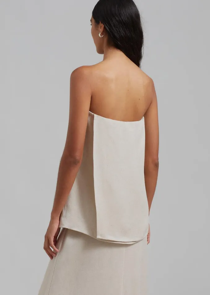 Women The Frankie Shop Tops Esse Studios Oude Column Top Oyster