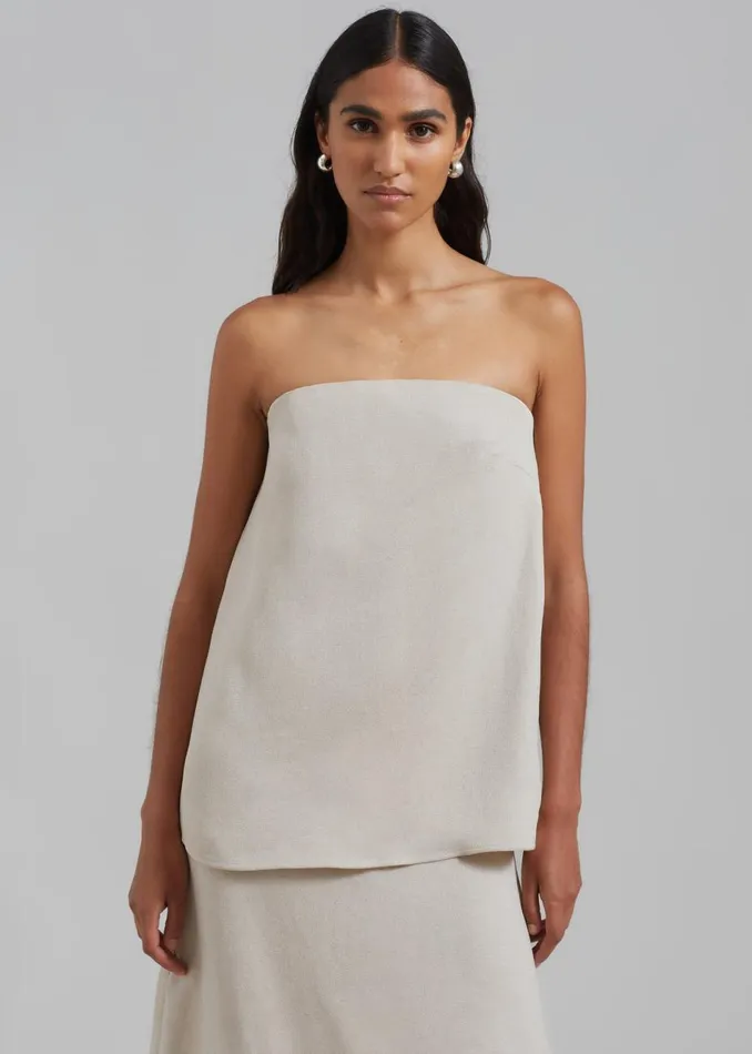Women The Frankie Shop Tops Esse Studios Oude Column Top Oyster