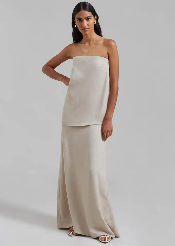 Women The Frankie Shop Tops Esse Studios Oude Column Top Oyster