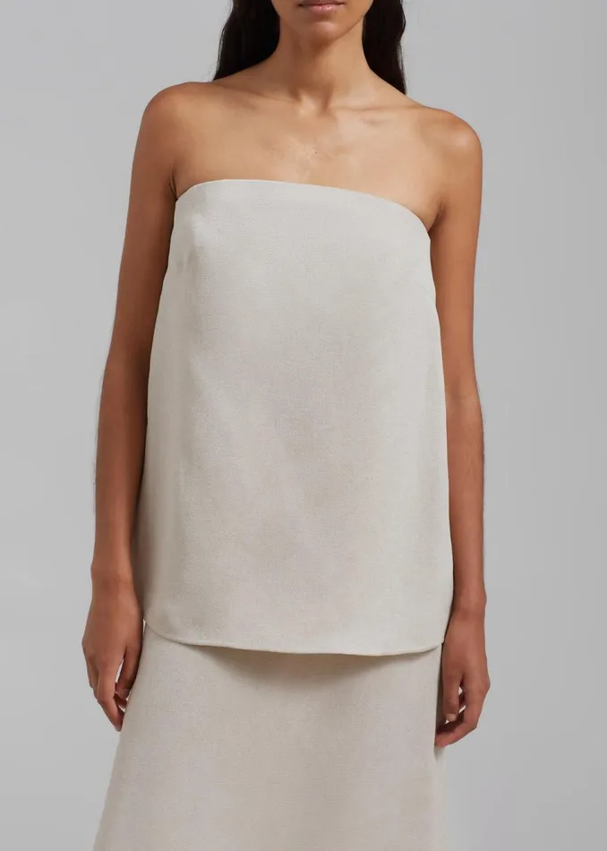 Women The Frankie Shop Tops Esse Studios Oude Column Top Oyster
