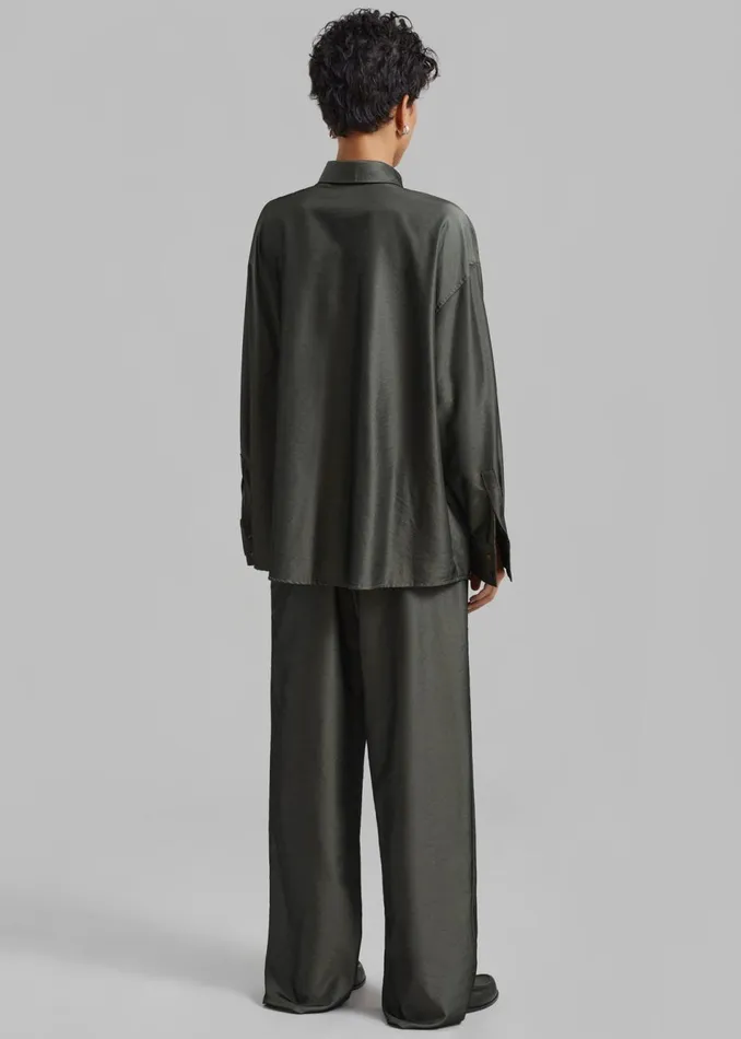 Women The Frankie Shop Tops Ethel Shirt Peacock