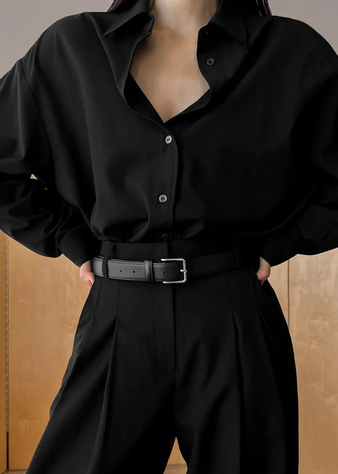 Women The Frankie Shop Tops Gelso Shirt Black