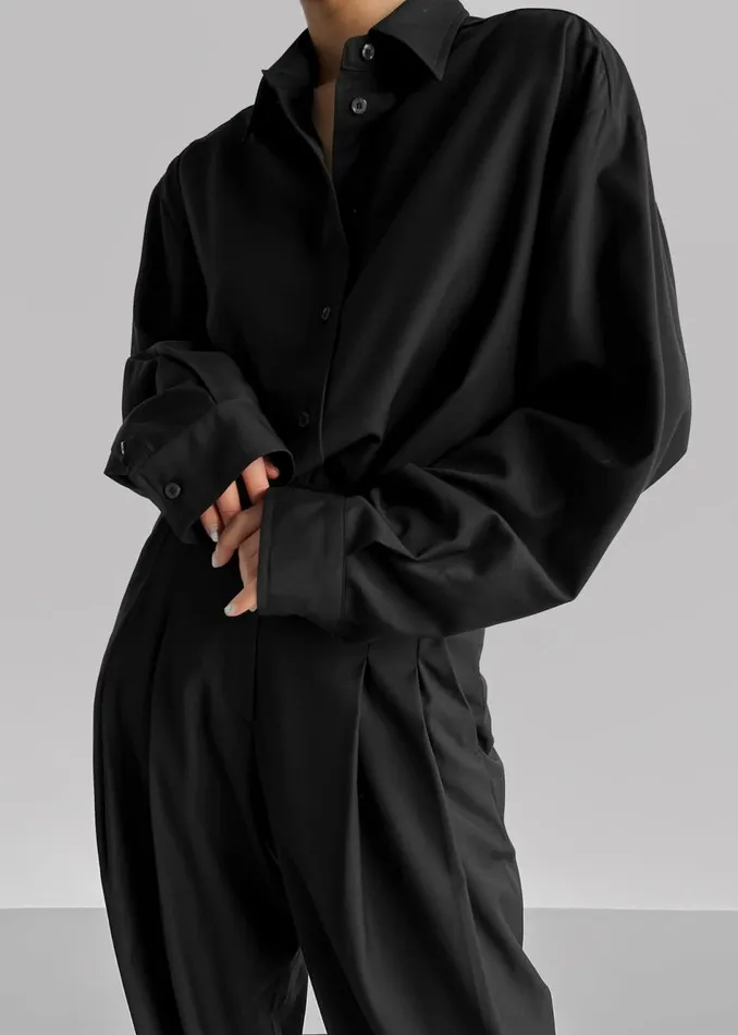 Women The Frankie Shop Tops Gelso Shirt Black