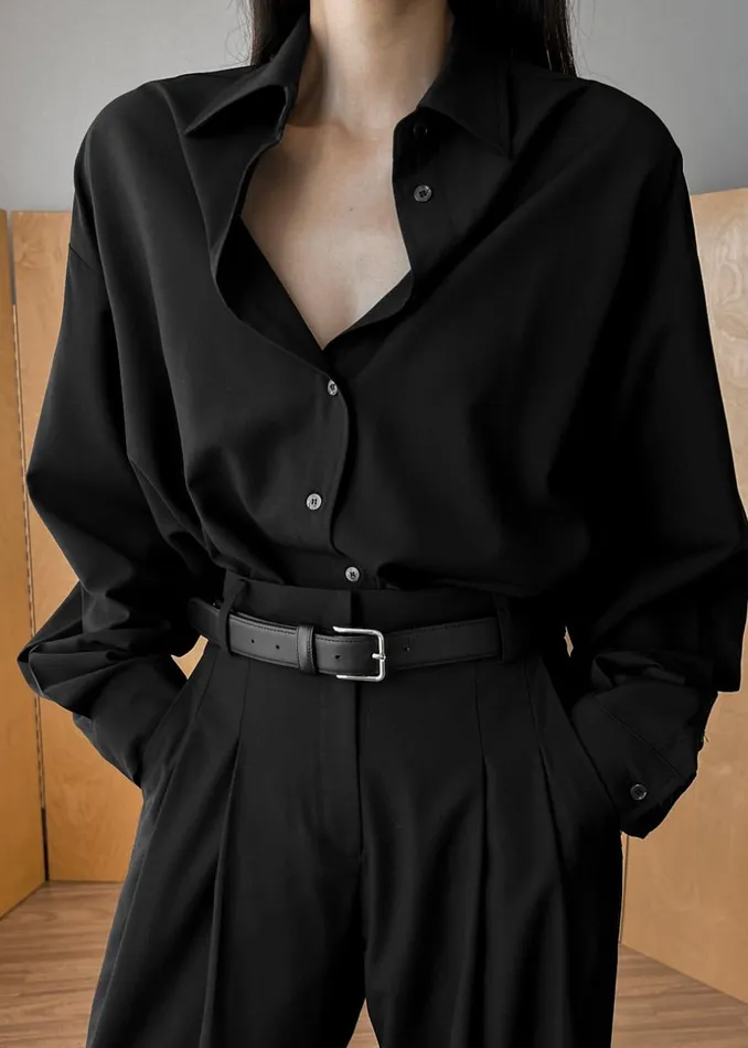 Women The Frankie Shop Tops Gelso Shirt Black