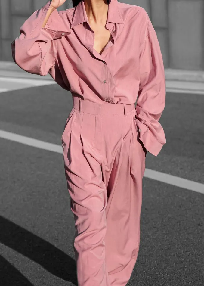 Women The Frankie Shop Tops Gelso Shirt Rose