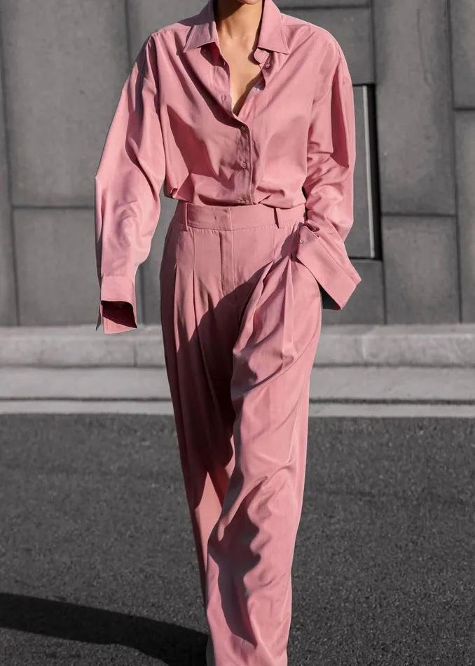 Women The Frankie Shop Tops Gelso Shirt Rose