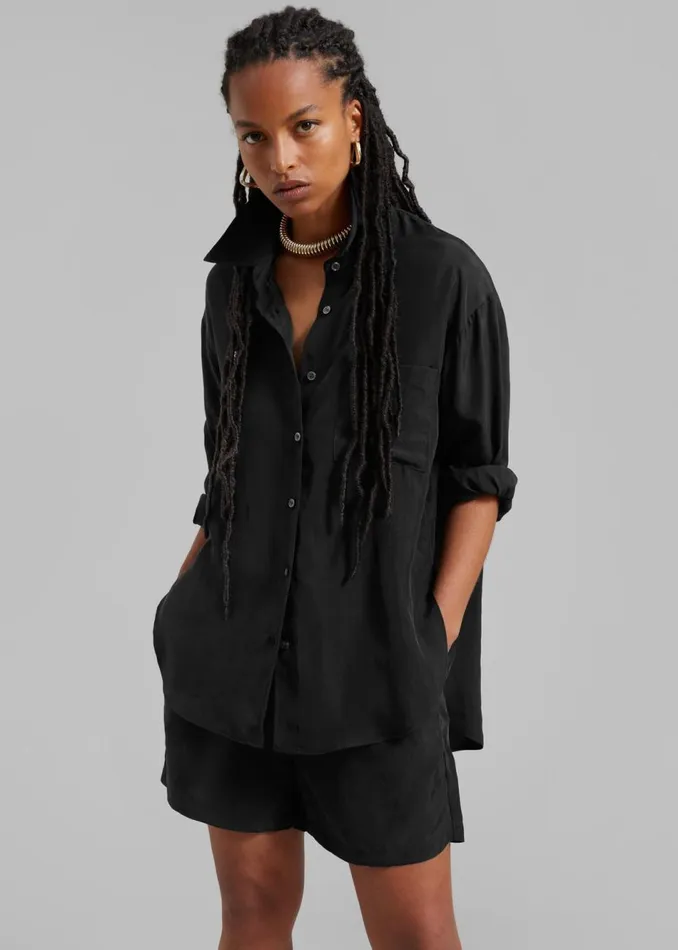 Women The Frankie Shop Tops Haneul Shirt Black