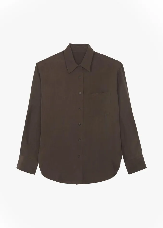 Women The Frankie Shop Tops Haneul Shirt Brown