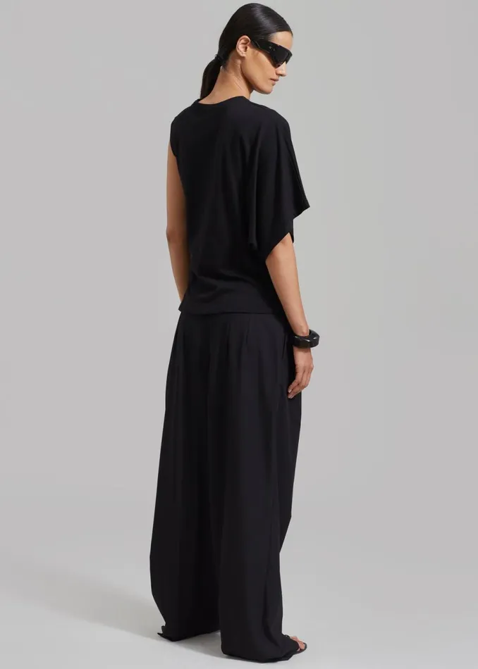 Women The Frankie Shop Tops Harper One Sleeve Top Black