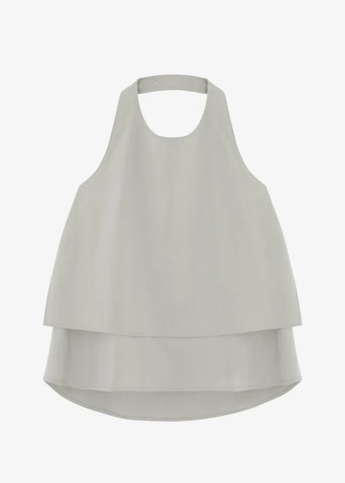 Women The Frankie Shop Tops Irene Halter Neck Blouse Slate Green