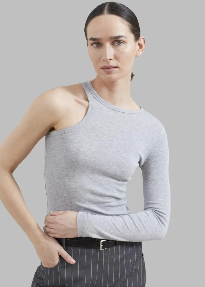 Women The Frankie Shop Tops Jamie Asymmetric TShirt Grey