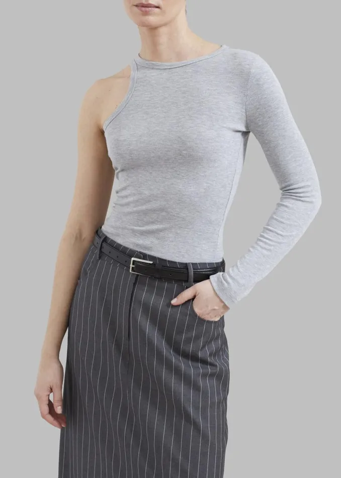 Women The Frankie Shop Tops Jamie Asymmetric TShirt Grey