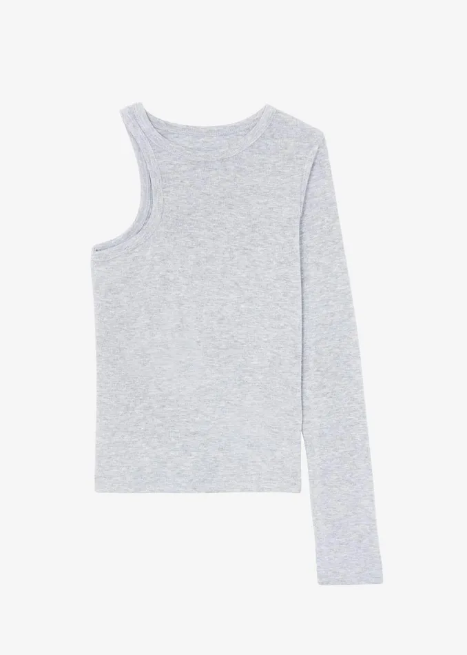 Women The Frankie Shop Tops Jamie Asymmetric TShirt Grey