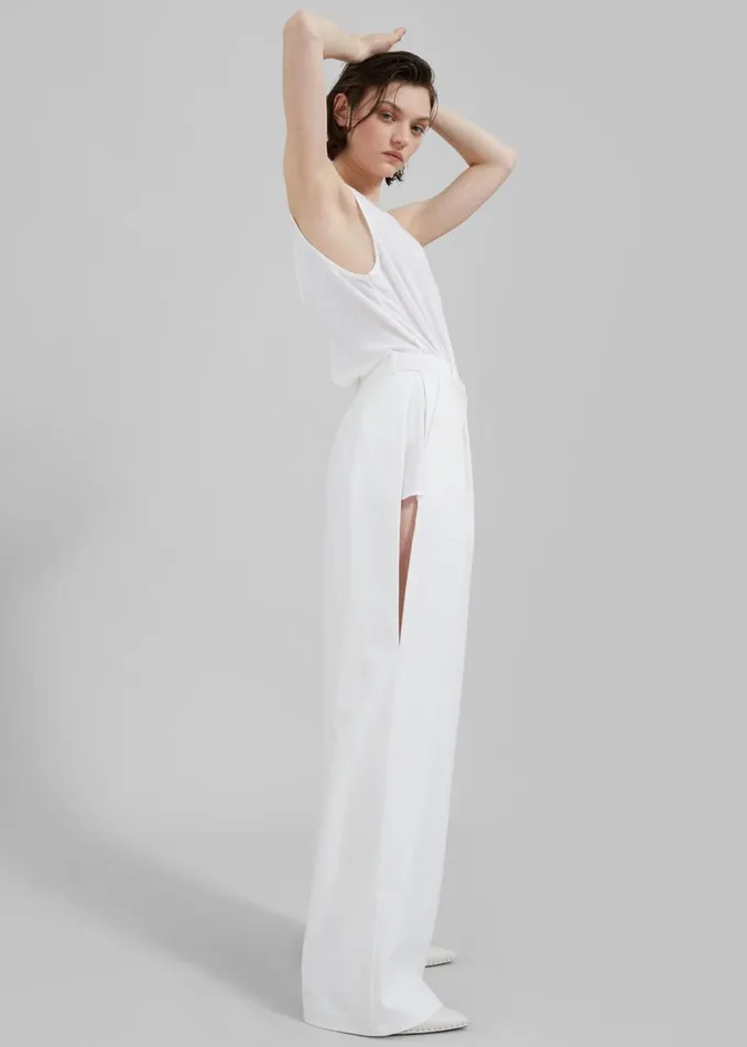 Women The Frankie Shop Tops Josie Scoop Neck Tank Top White
