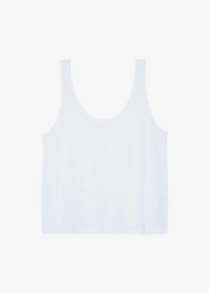 Women The Frankie Shop Tops Josie Scoop Neck Tank Top White