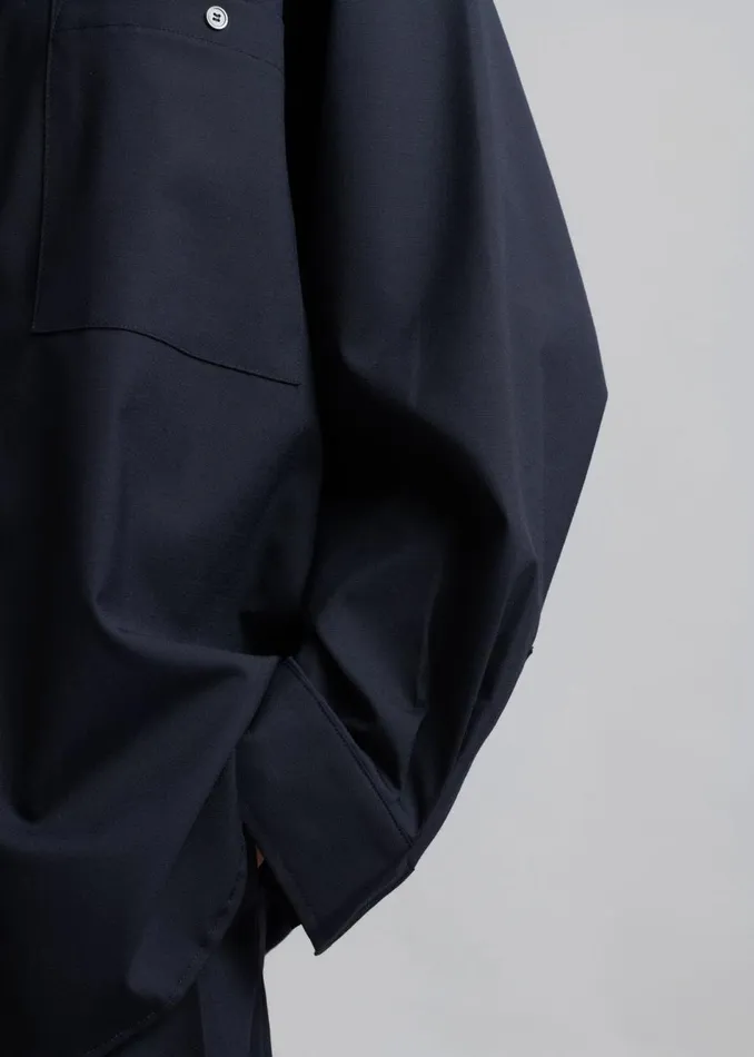 Women The Frankie Shop Tops Jour Shirt Deep Navy