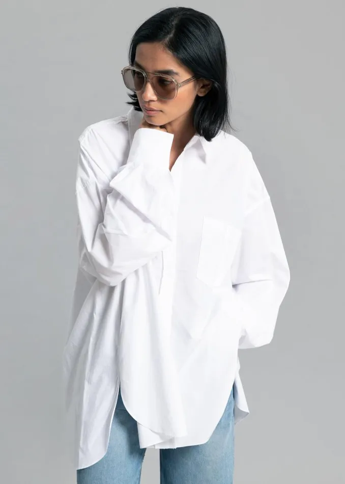 Women The Frankie Shop Tops Kat Shirt White