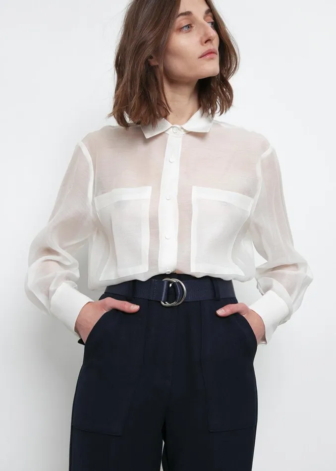 Women The Frankie Shop Tops Kier Blouse Off White