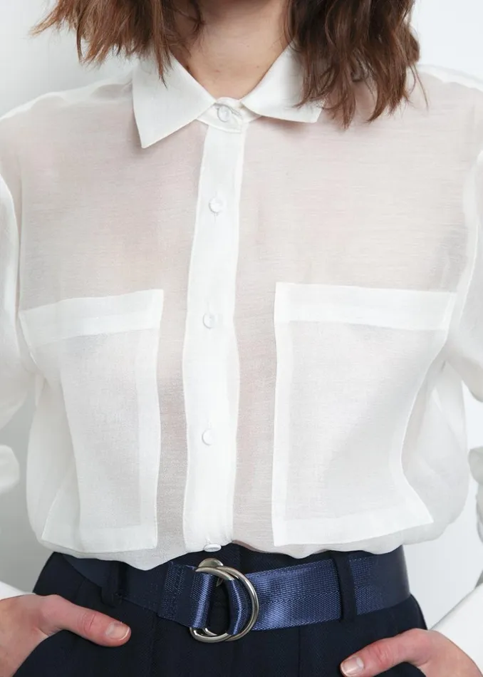 Women The Frankie Shop Tops Kier Blouse Off White