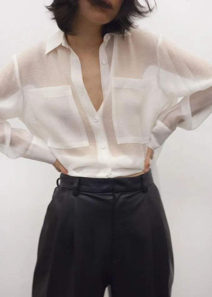 Women The Frankie Shop Tops Kier Blouse Off White
