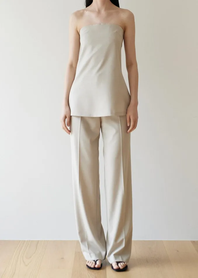 Women The Frankie Shop Tops Kit Strapless Top Beige