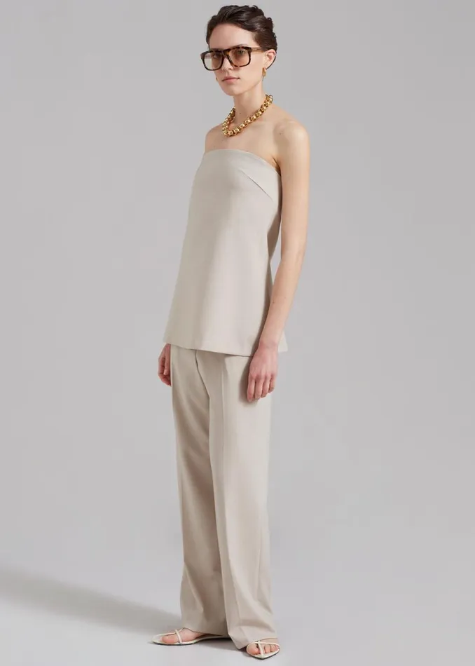 Women The Frankie Shop Tops Kit Strapless Top Beige