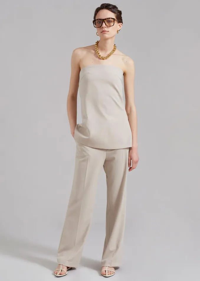 Women The Frankie Shop Tops Kit Strapless Top Beige