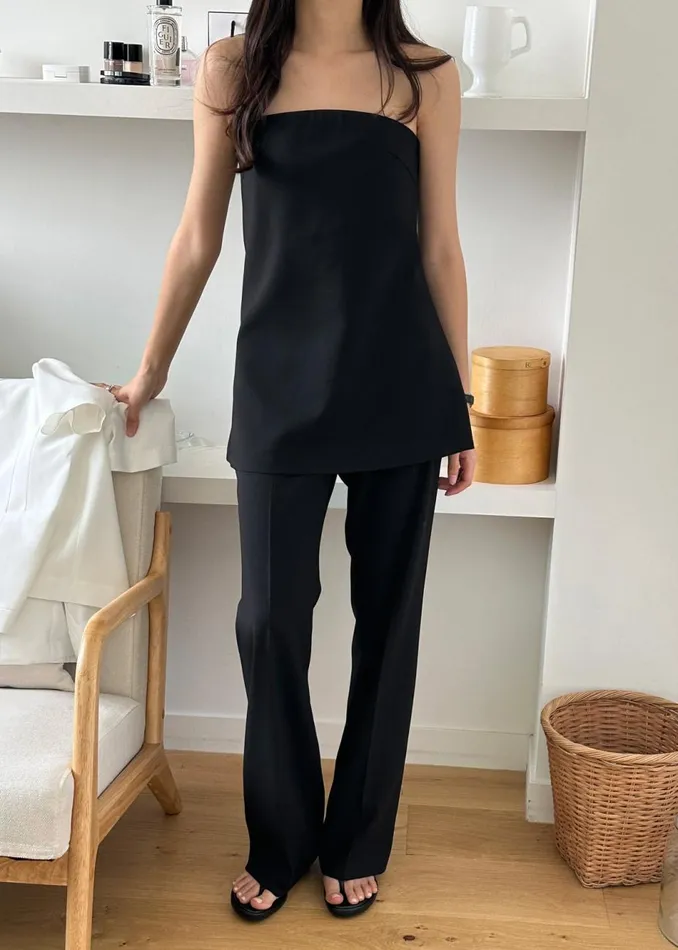 Women The Frankie Shop Tops Kit Strapless Top Black