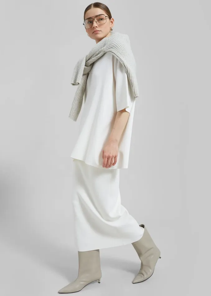 Women The Frankie Shop Tops Lenny Knit Boxy Tee Mastic