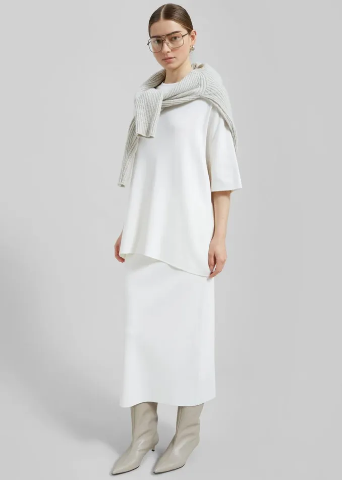 Women The Frankie Shop Tops Lenny Knit Boxy Tee Mastic