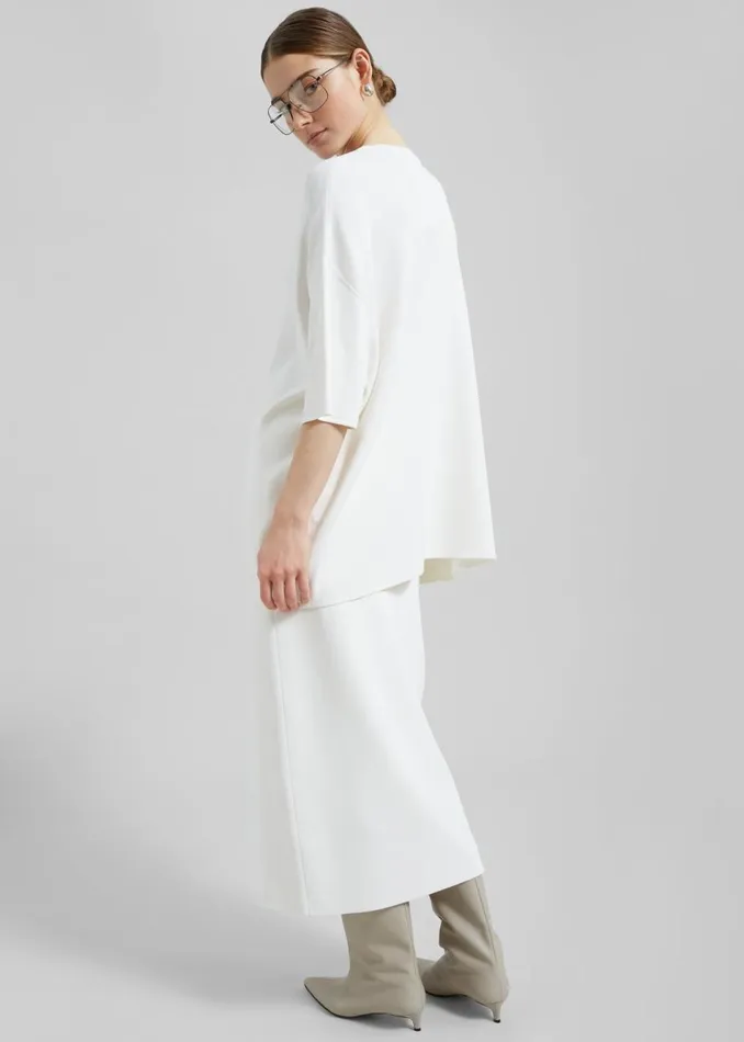 Women The Frankie Shop Tops Lenny Knit Boxy Tee Mastic