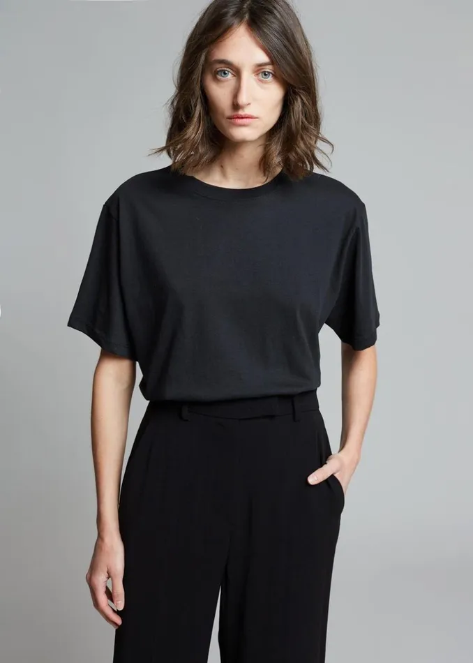 Women The Frankie Shop Tops Lilou Simple Tee Black
