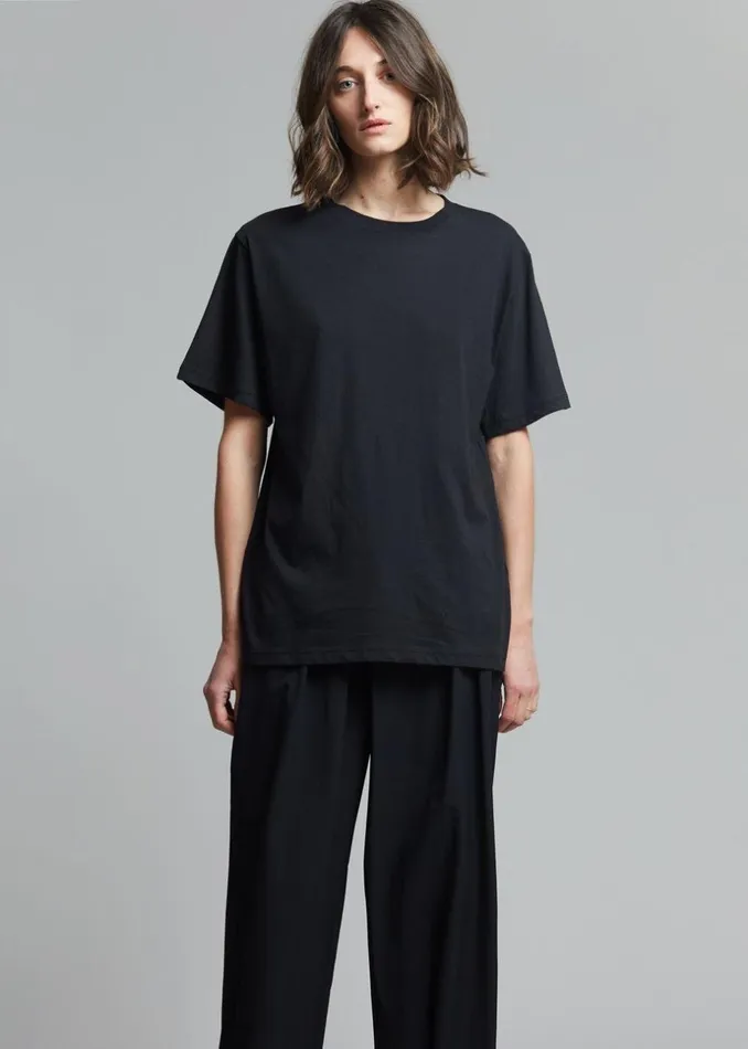 Women The Frankie Shop Tops Lilou Simple Tee Black