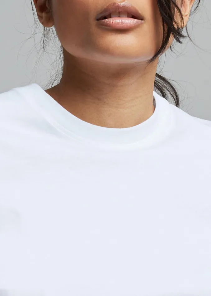 Women The Frankie Shop Tops Lilou Simple Tee Optic White
